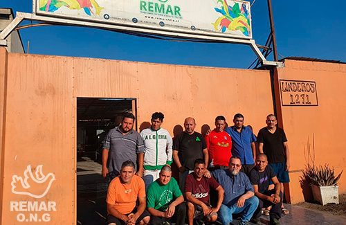 Personas sin hogar, que participan en la organizacion Remar.
Cortesia de: Remar 